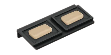 Black - Double Large Square Soap Dish