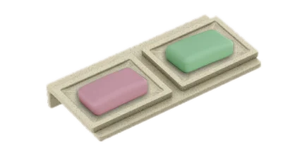Marble - Double Large Square Soap Dish