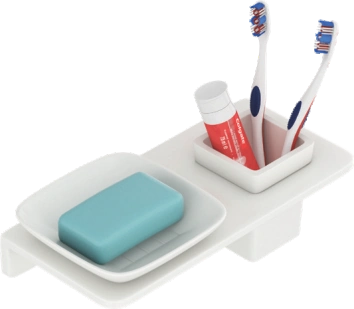 Small Square Soap Dish With Glass