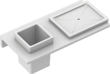 Large Square Soap Dish With Glass