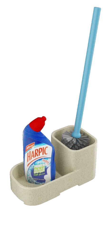 Marble - Toilet Brush With Cleaner Holder