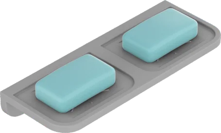 Gray -Double Soap Dish