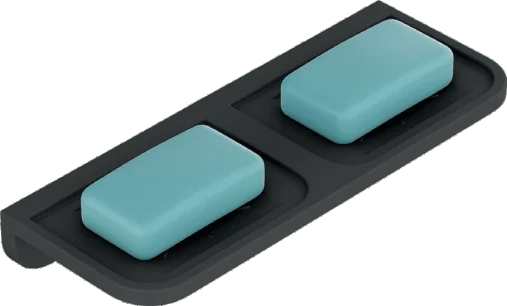 Black - Double Soap Dish