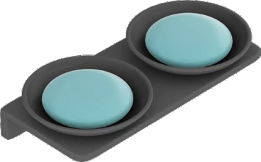 Black - Double Round Soap Dish
