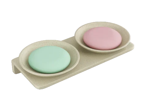 Marble - Double Round Soap Dish