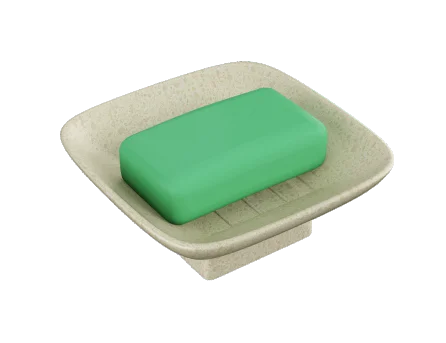 Marble - Small Square Soap Dish With Holder