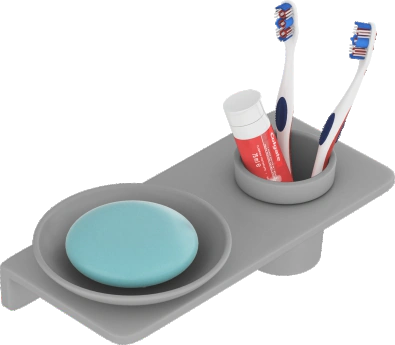 Round Soap Dish With Glass