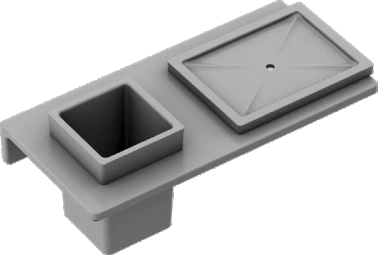 Square Soap Dish With Glass